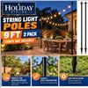 Image 1 : Holiday Styling String Light Poles 9ft 2 Pack