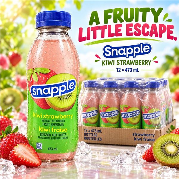 Snapple Kiwi Strawberry 473ml, 12 Bottles