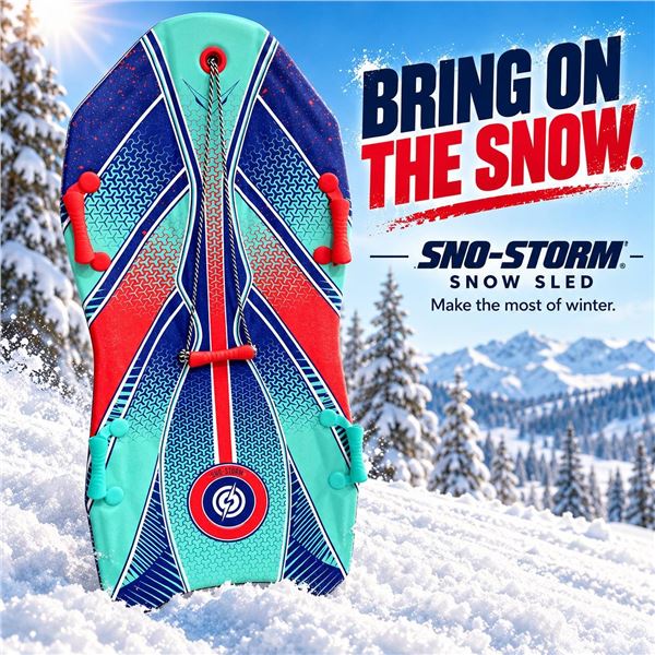 Sno-Storm Vipernex 127cm Snow Sled With Rope