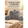 Image 1 : Gray Bedrest Pillow Plush Backrest