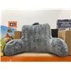 Image 2 : Gray Bedrest Pillow Plush Backrest