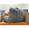 Image 3 : Gray Bedrest Pillow Plush Backrest