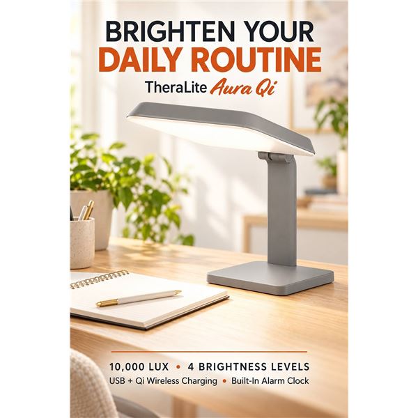 TheraLite Aura Qi Mood Enhancing Light With USB