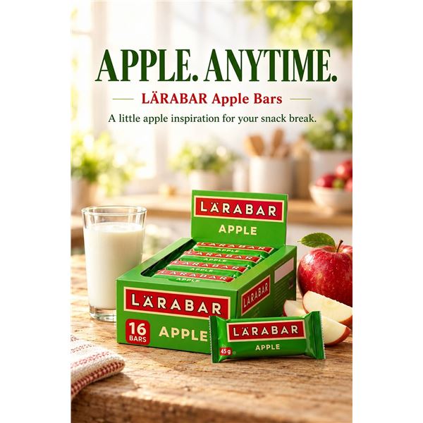 Larabar Apple 16x45g Bars 2 Boxes 720g Each