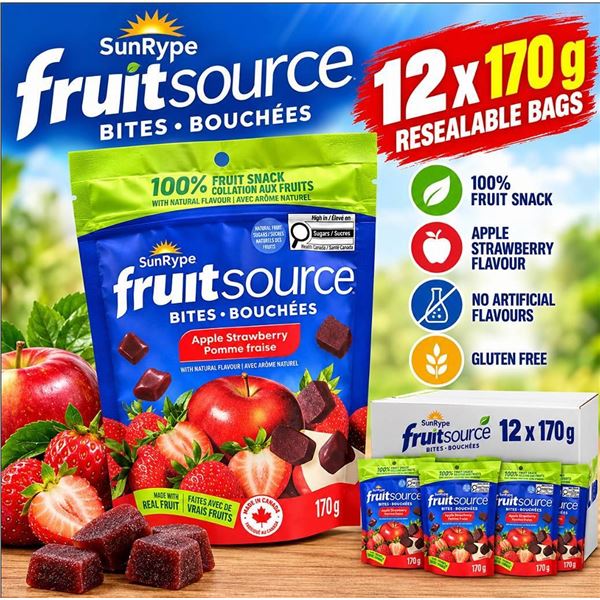 SunRype FruitSource Apple Strawberry Bites 170g