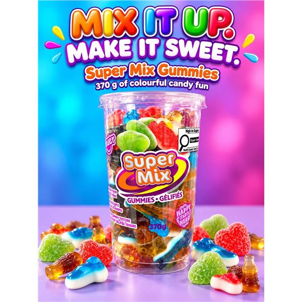 Super Mix Gummies 10-Pack Cups 370g Each