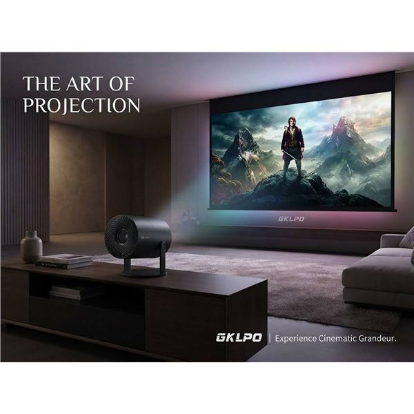GKLPO Mini Projector WiFi 6 Bluetooth HDMI USB