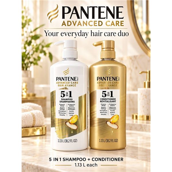 Pantene 5-in-1 Shampoo And Conditioner Set 1.13L