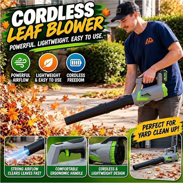 Cordless 20V Lithium Ion Leaf Blower