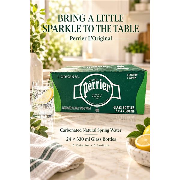 Perrier Glass Bottles 6 x 4 Pack 330ml