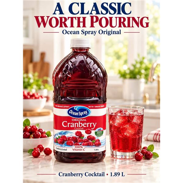 Ocean Spray Cranberry Cocktail 1.89L Bottle