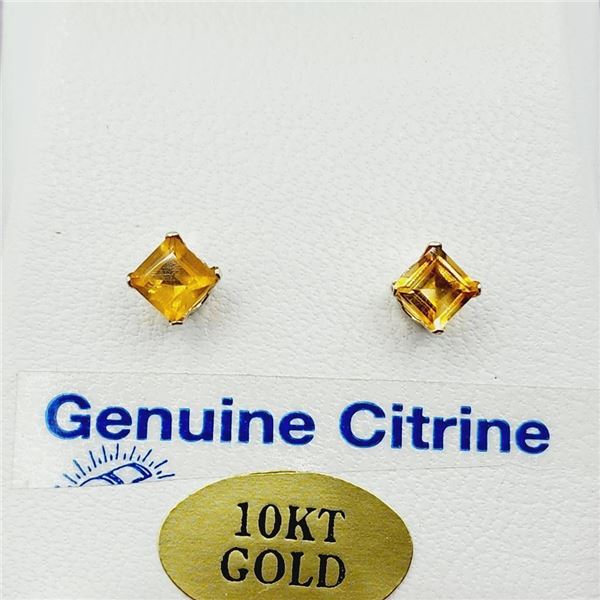 14KT Yellow Gold Natural Citrine Earrings, Retail $350.00. Citrine is the birthstone for November.