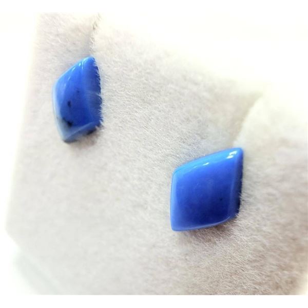 Sterling Silver Natural Turquoise Earrings, Retail $200.00.