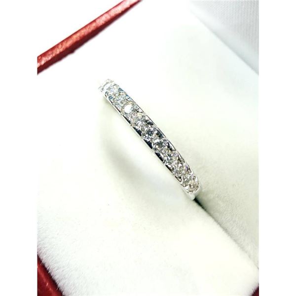 Sterling Silver Moissanite Ring, Size 6.5, W/A $350.00.