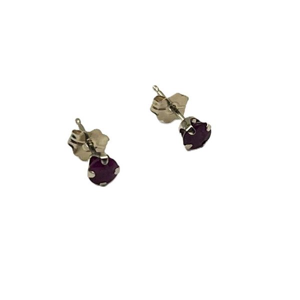 14KT Yellow Gold Natural Enhanced Ruby Earrings, Retail $450.00. Ruby is the birthstone for July.