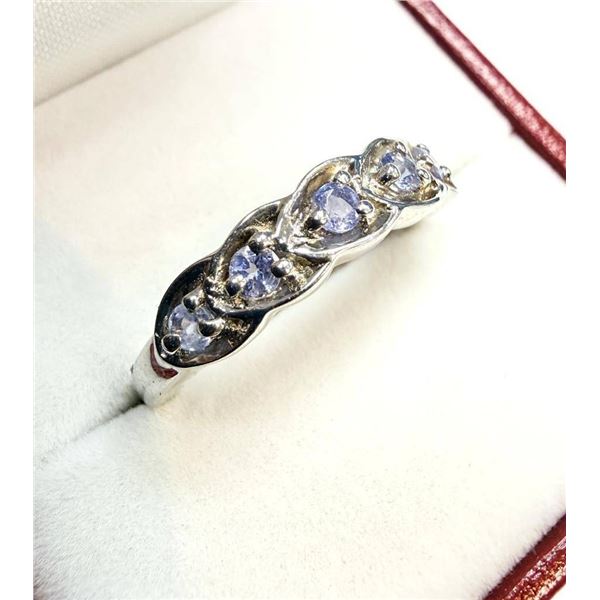 Sterling Silver Natural Tanzanite Ring, Size 7, Retail $300.00. Tanzanite is the birthstone for Dece