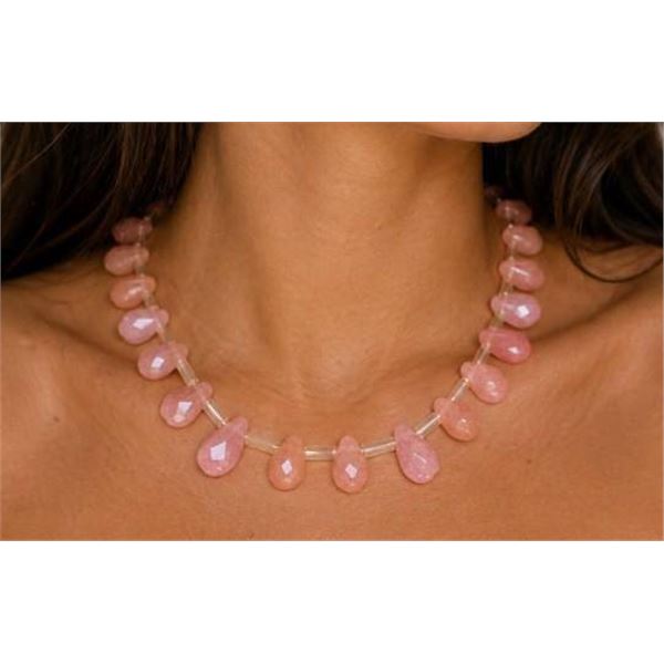 $140, silver.rose quartz.necklace, retail value $140