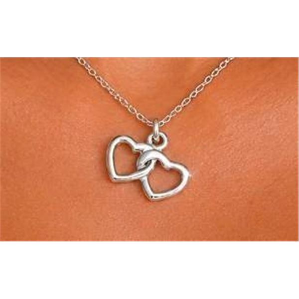 $100 silver linked hearts .925 retail value $100
