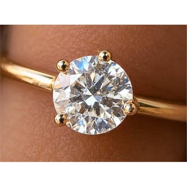 $2170, 10k(1.6g), lab diamond (0.8ct)ring, size 6, appraised value $2170, ring resizeable for $50