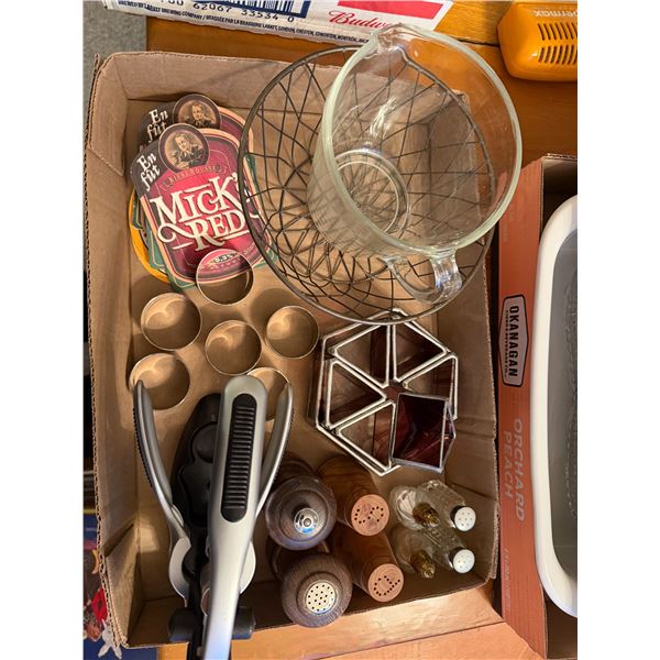 Salt and pepper shakers one set has the Sterling, top napkin, rings stained glass, napkin, rings, an