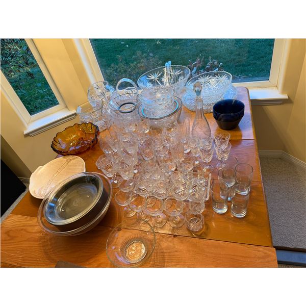 Crystal, serving bowls, etc.