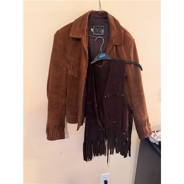 Leather jacket and leather