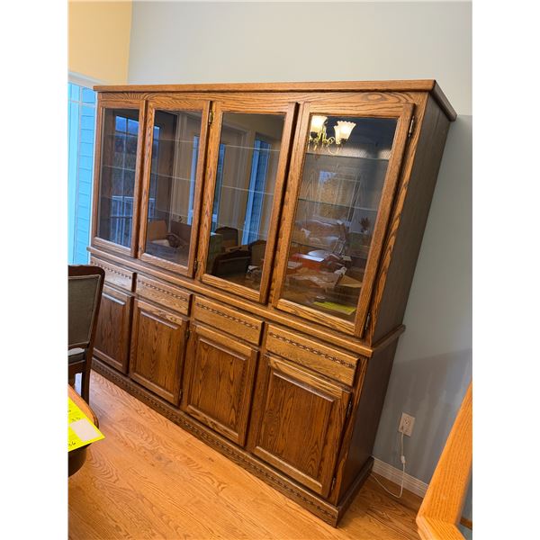 Exquiy hand crafted 2 pc display cabinet 83.5?x 20x77 tall