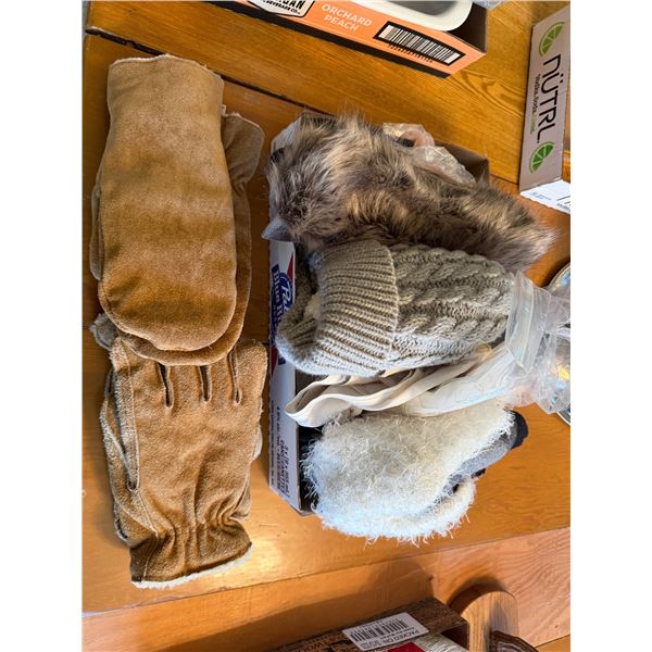 Gloves and toques, etc.