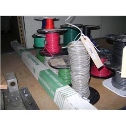 8-SMALL SPOOL OF WIRES AND 1 HEAT SHRINKABLE TUBE 9X MONEY