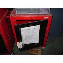 RED AND BLACK TOOL CABINET W/CASTERS