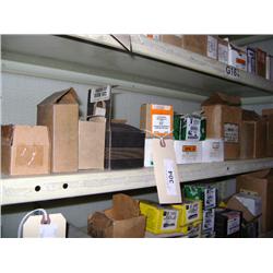 SHELF OF MISC SCREWS, NUTS AND BOLTS