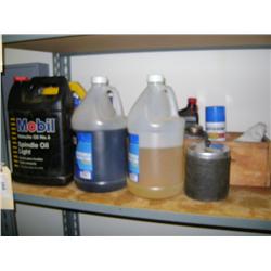 CONTENTS OF SHELF--MIXED OIL AND CLEANER