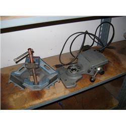 CONTENTS OF SHELF--ANGEL VISE AND SERVO 140 BED FEED