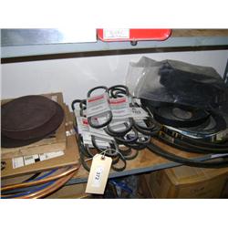 CONTENTS OF SHELF--V-BELTS, FAN BELTS AND COPPER TUBING
