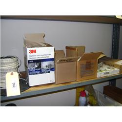 CONTENTS OF SHELF--WIRE, MASK, TURNBUCKLES AND PVC