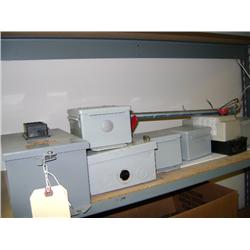 CONTENTS OF SHELF--SMALL ELECTRICAL BOXES