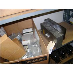 CONTENTS OF SHELF--ELECTRICAL SUPPLIES AND HEATING ELEMENTS