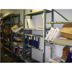 36"X12"X6' METAL SHELVING UNIT W/MANUALS