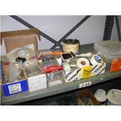 CONTENTS OF SHELF--SCREWS, BOLTS AND NUTS