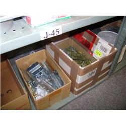 CONTENTS OF SHELF--NAILS AND HINGES