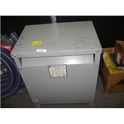 EGS HEVI-DUTY 30KVA TRANSFORMER CAT-T2H30S 480 DELTA, 30KVA, 60HZ, 3 PHASE