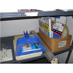 LOT OF SIGNS AND SANDING PADS