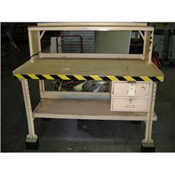 5' METAL AND WOOD TOP WORKBENCH