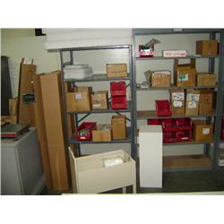 1-SECTION OF GRAY SHELVING 3'X7'