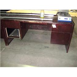 DARK WOODEN OFFICE DESK