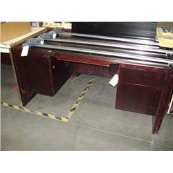 DARK WOODEN OFFICE DESK