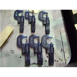 LOT OF 6 FOWLER 1" MICROMETERS