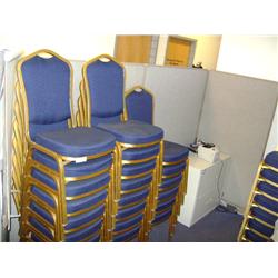 UPHOLSTERED STACKING CHAIRS 43X MONEY