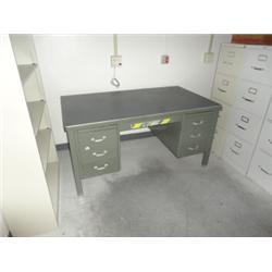 GREY METAL OFFICE DESK