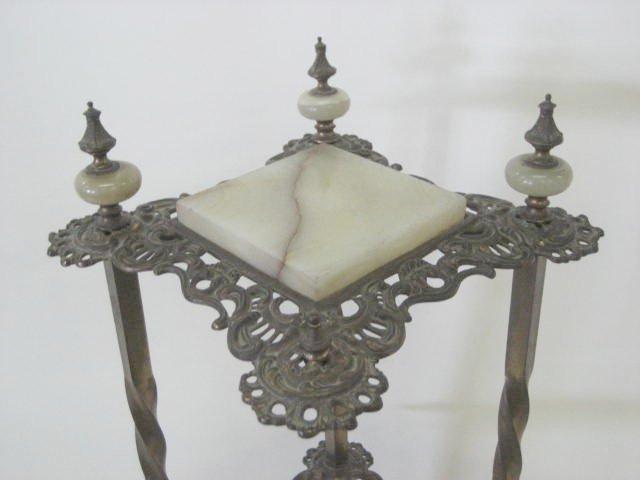 Victorian Bronze Marble Corner Curio Stand